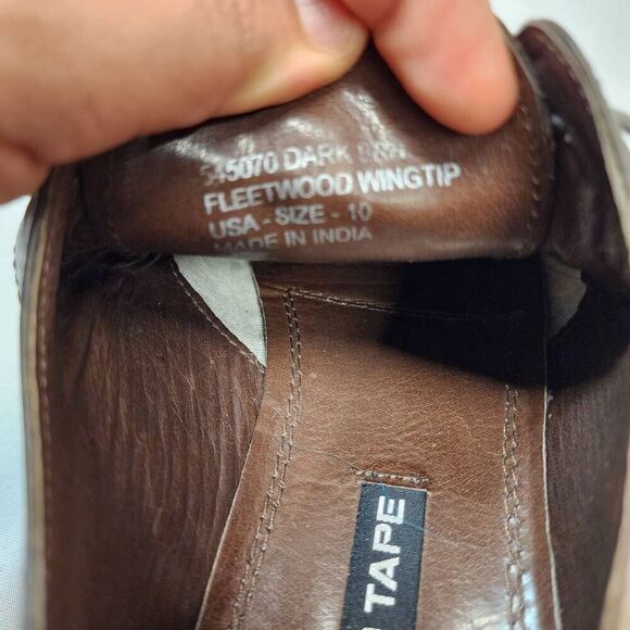 Red Tape Mens 10 Brown Leather Stitch Down Oxford Dress Shoes, Business Professi - Picture 11 of 12